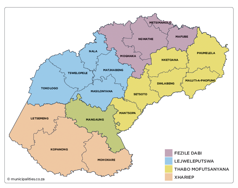free_state_municipalities_map